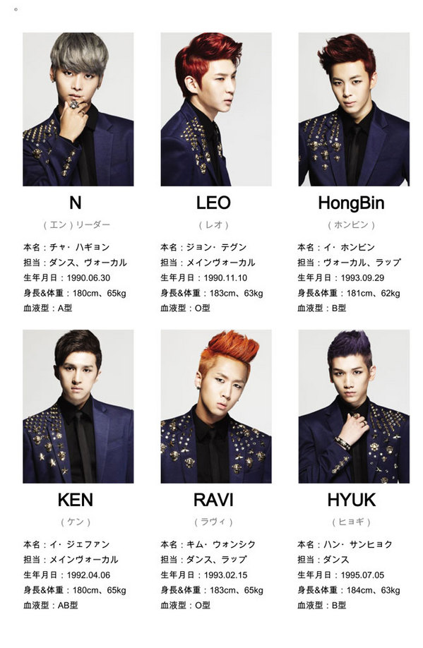 VIXX  エン　ケン　ラビ　ホンビン　ヒョギ　レオ　サイン VIXX エン ケン ラビ ホンビン ヒョギ レオ サイン タレントグッズ